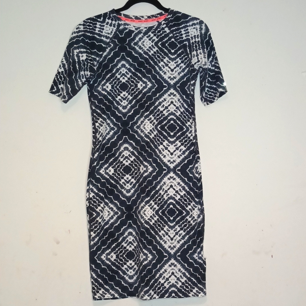 DKNY Sport Black/Grey/White‎ t-shirt dress | Size: Small
